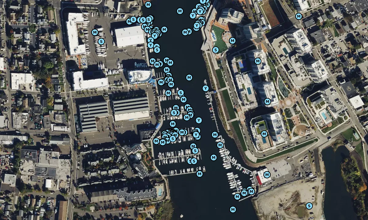 Satelite image of Harbor Point Marinas West/Stamford Landing