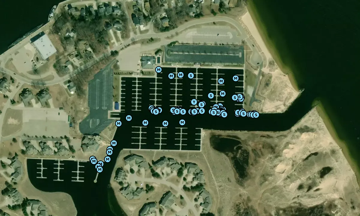 Satelite image of Harbour Towne Marina - Muskegon