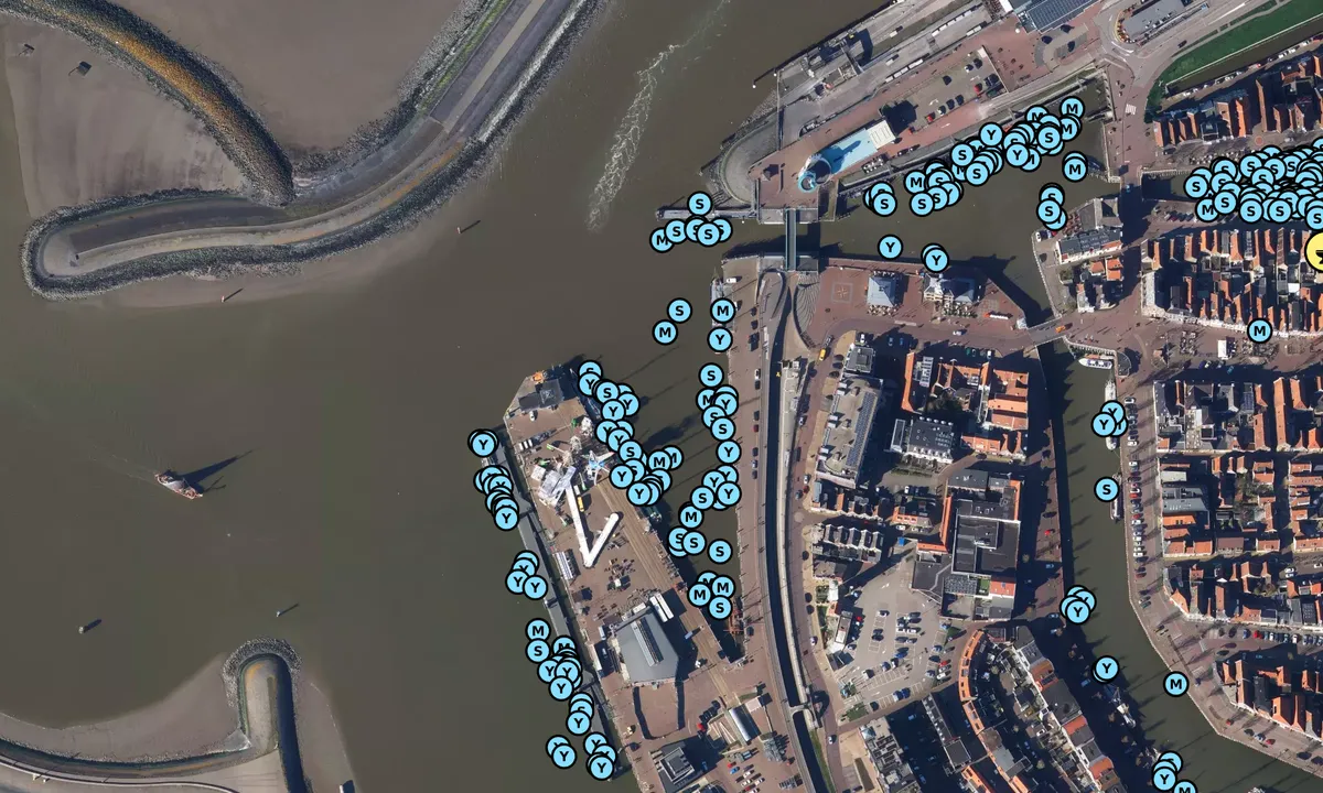 Satelite image of Harlingen - Nieuwe Willemshaven