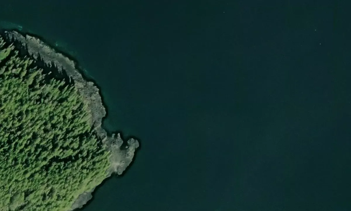 Satelite image of Harris Island