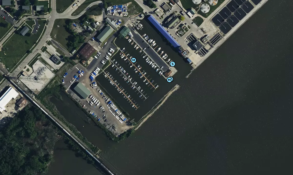 Satelite image of Harrison Marina
