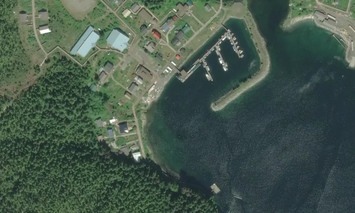 Satelite image of Hartley Bay