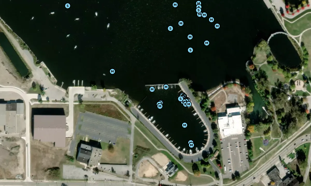 Satelite image of Hartshorn Marina