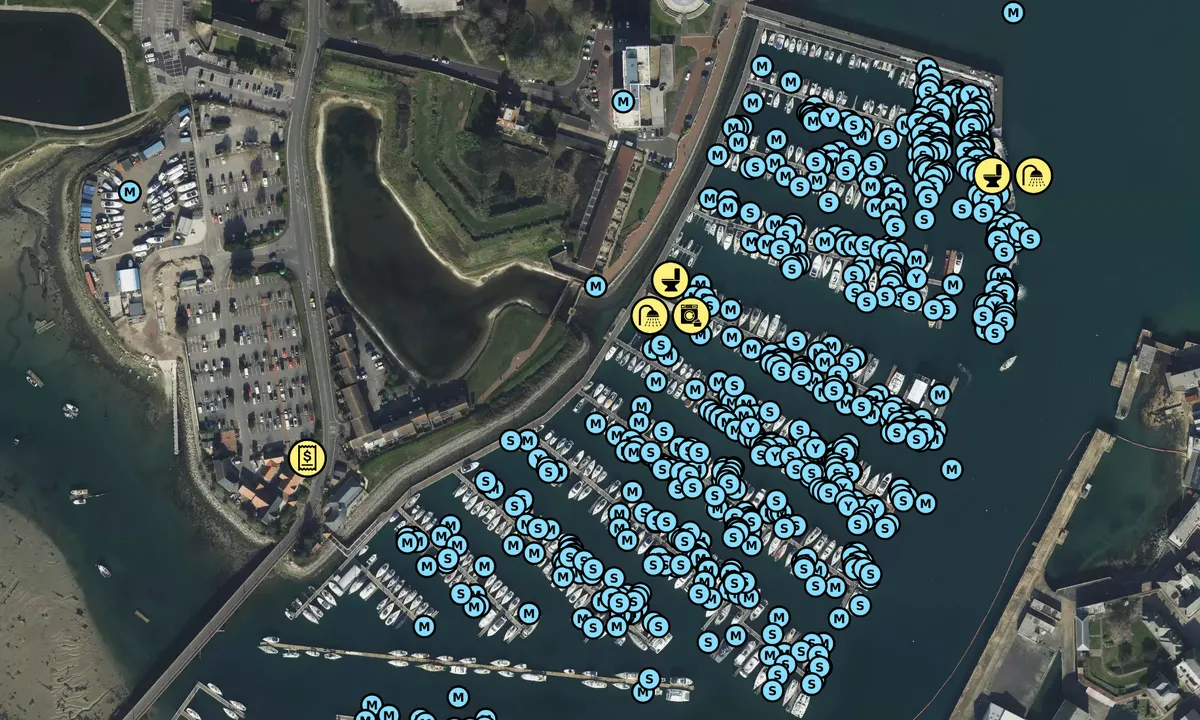 Satelite image of Haslar Marina - Gosport