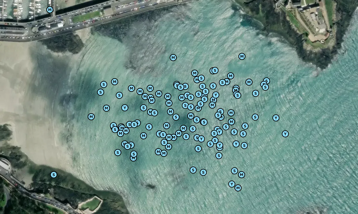 Satelite image of Havelet Bay