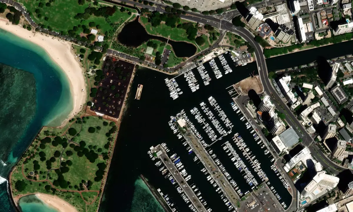 Flyfoto av Hawaii Yacht Club