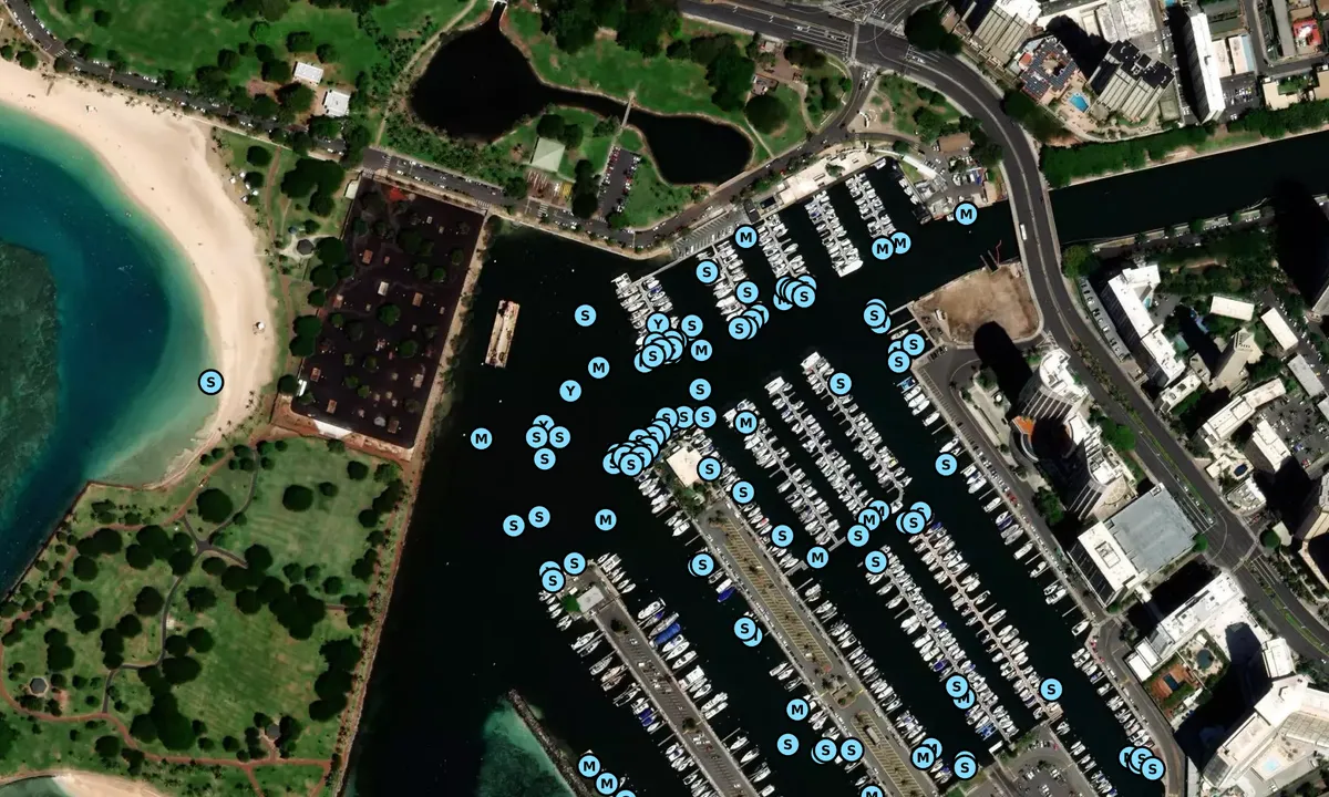 Satelite image of Hawaii Yacht Club