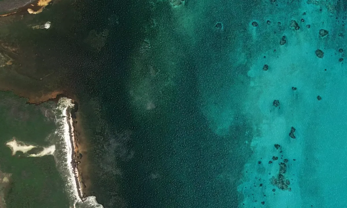 Satelite image of Hawknest anchorage