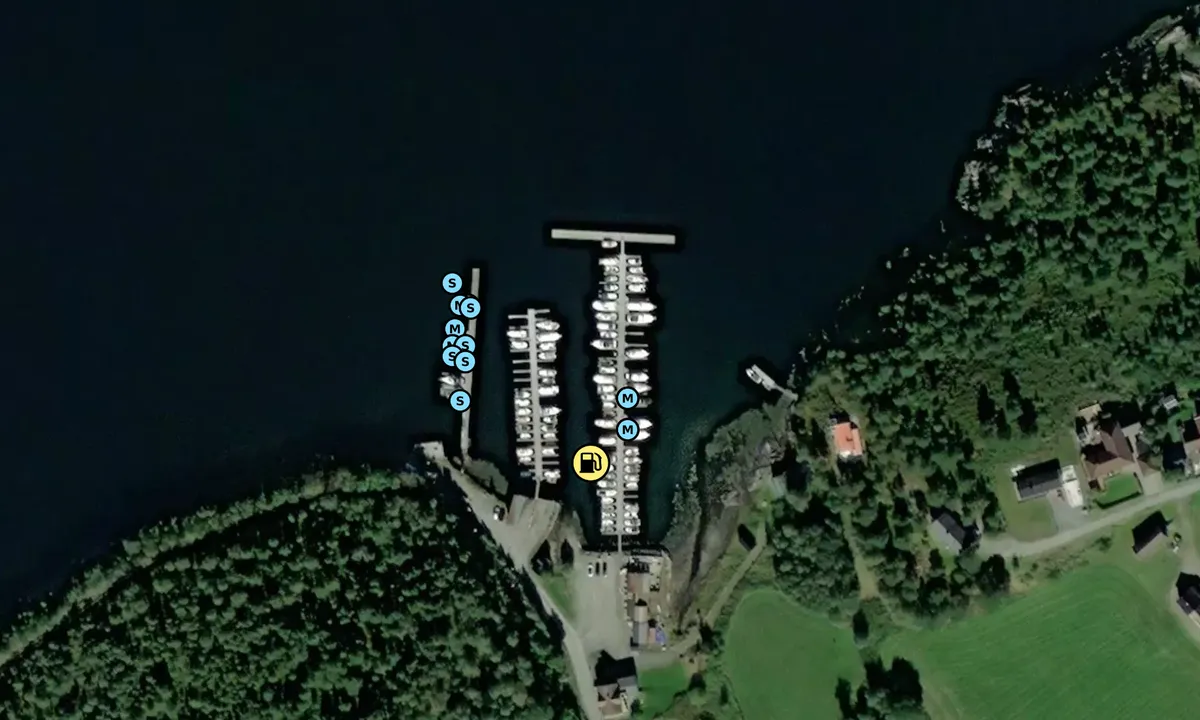 Satelite image of Hellandsjøen Båthavn
