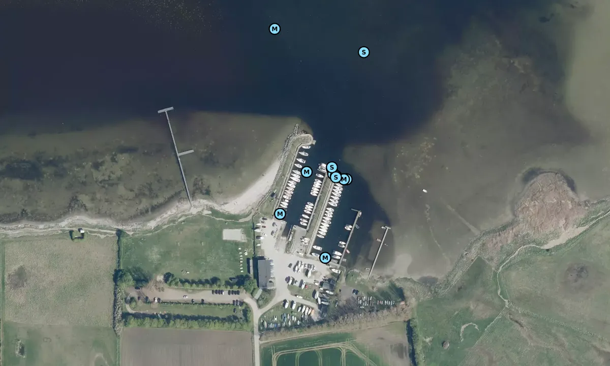 Satelite image of Herslev Lystbådehavn