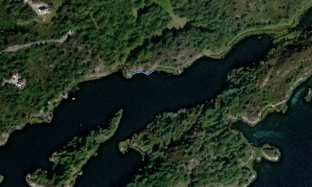 Satelite image of Hestholmen naturhavn