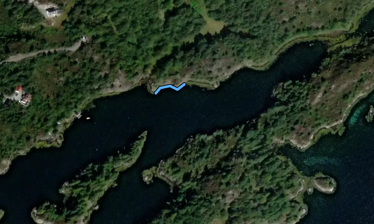 Satelite image of Hestholmen naturhavn