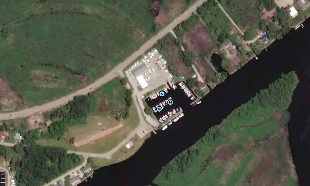 Satelite image of Hi Seas Marina - Oconto