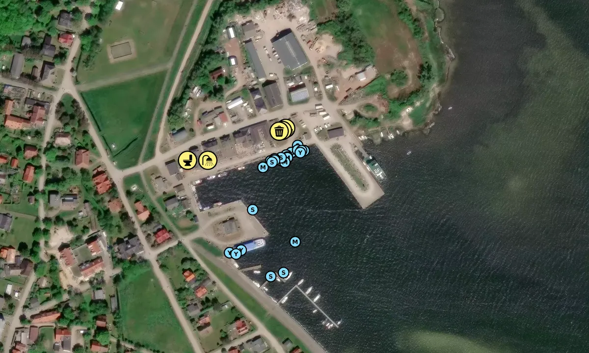 Satelite image of Hiddensee - Vitte Harbour