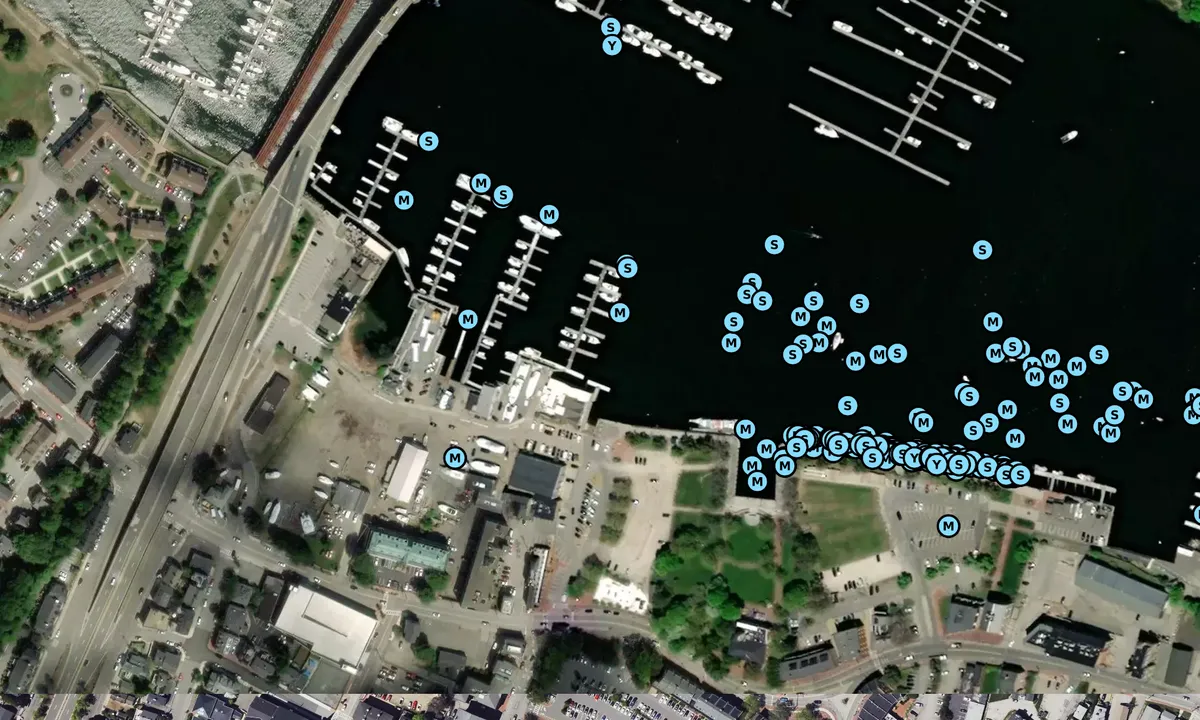 Satelite image of Hilton's Marina