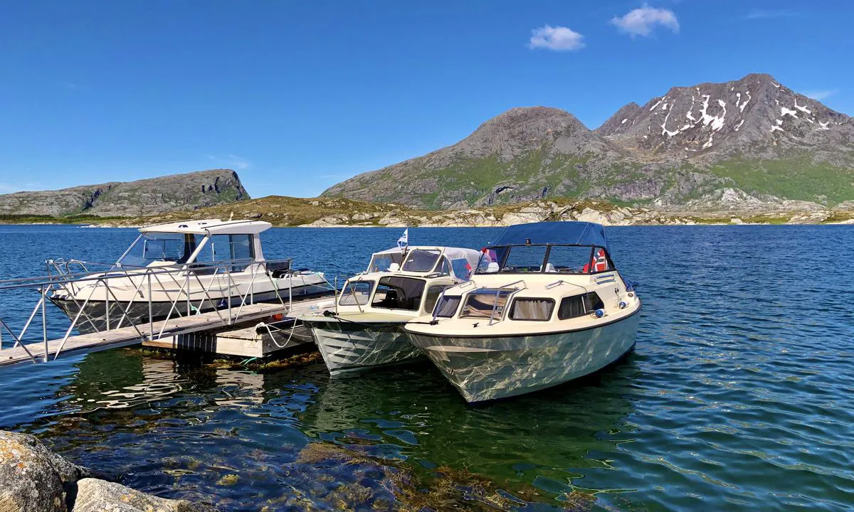 Hjartøyvågen Herøy: Stemningsbilde fra en vakker sommerdag på Hjartøya.