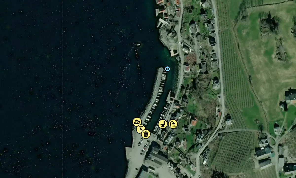 Satelite image of Hjelmelandsvågen Gjestehavn