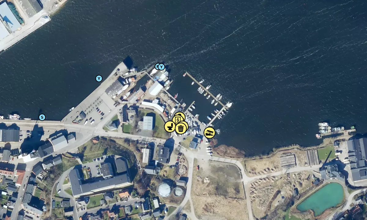 Satelite image of Hobro Både- og Fiskerihavn