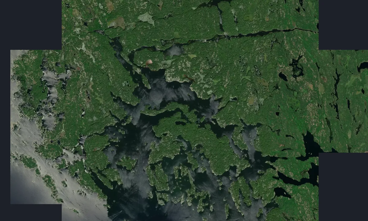 Flyfoto av Hockey Stick Cove