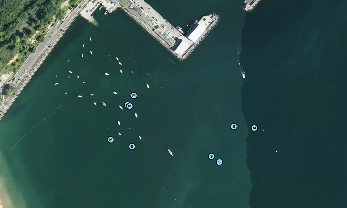 Satelite image of Hondarribiko hondartza
