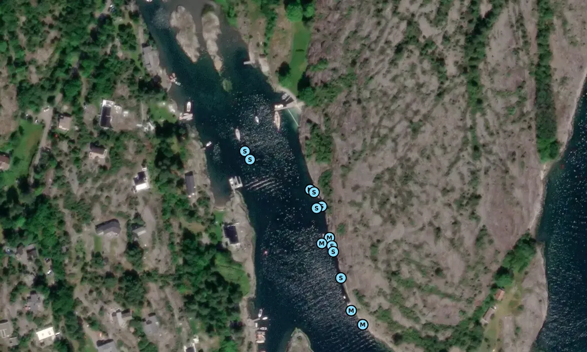 Satelite image of Hønsøkilen