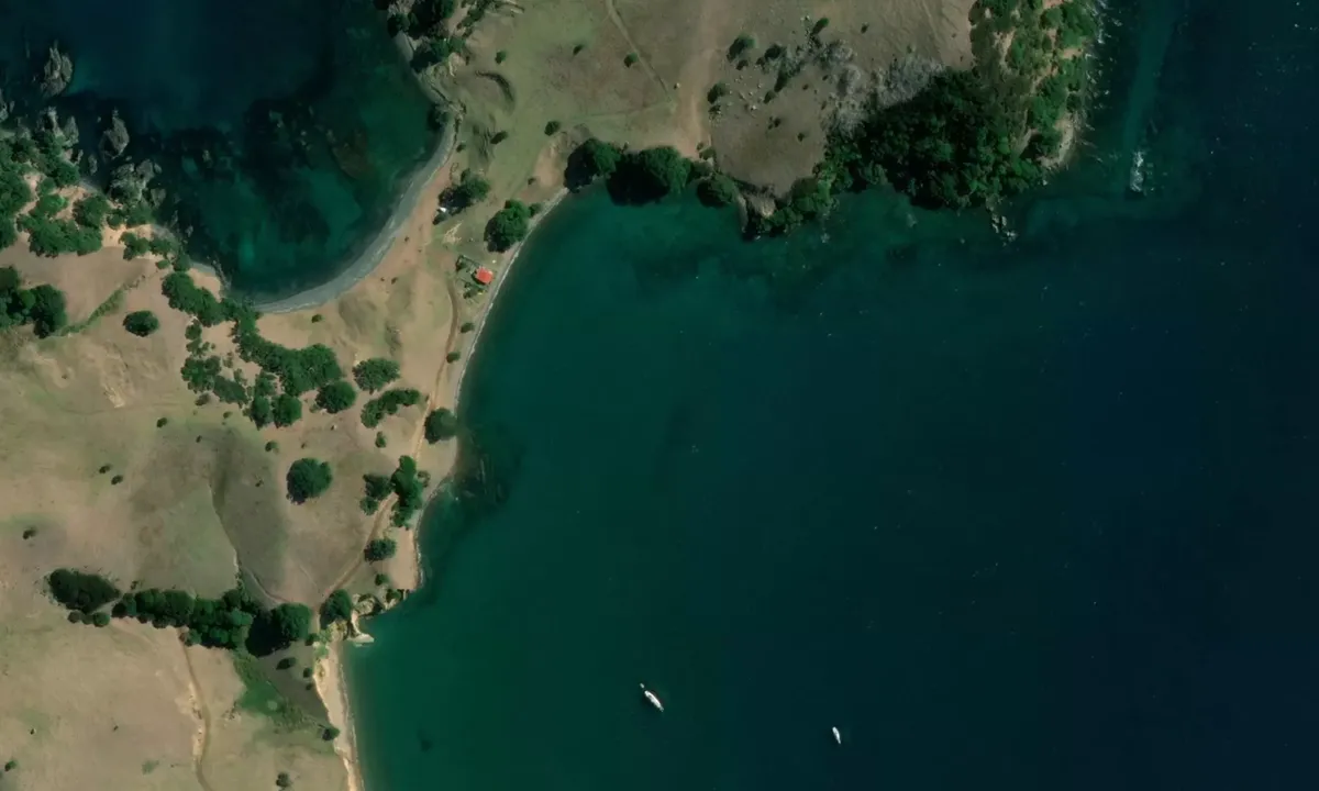 Flyfoto av Hooks Bay