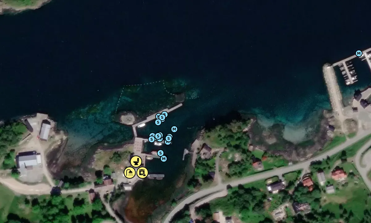 Satelite image of Hopsjøbrygga