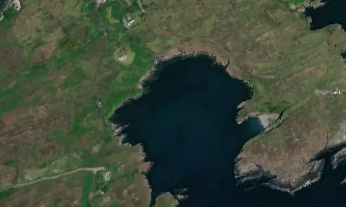 Flyfoto av Horseshoe Harbor