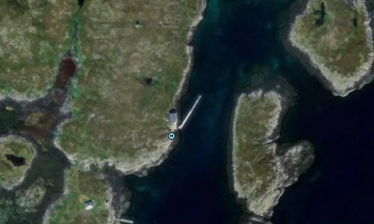 Satelite image of Hortavær, Ishuset flytebrygge