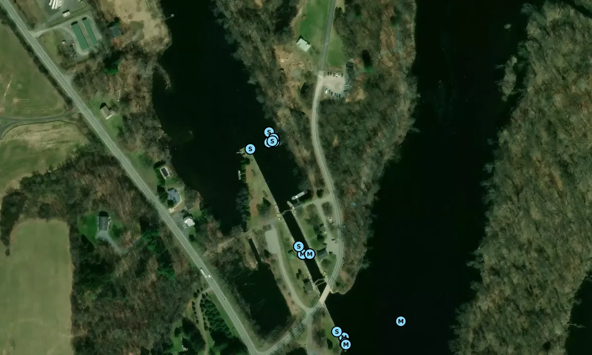 Satelite image of Hudson Crossing Park