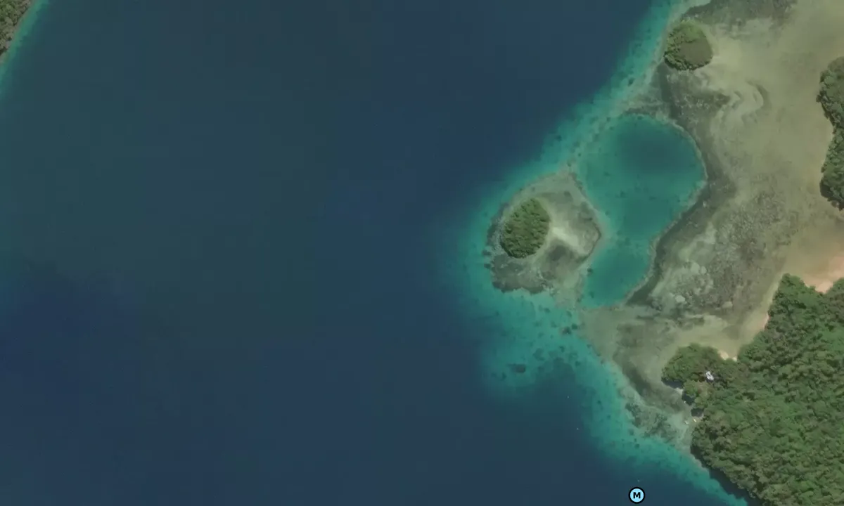 Satelite image of Huka island