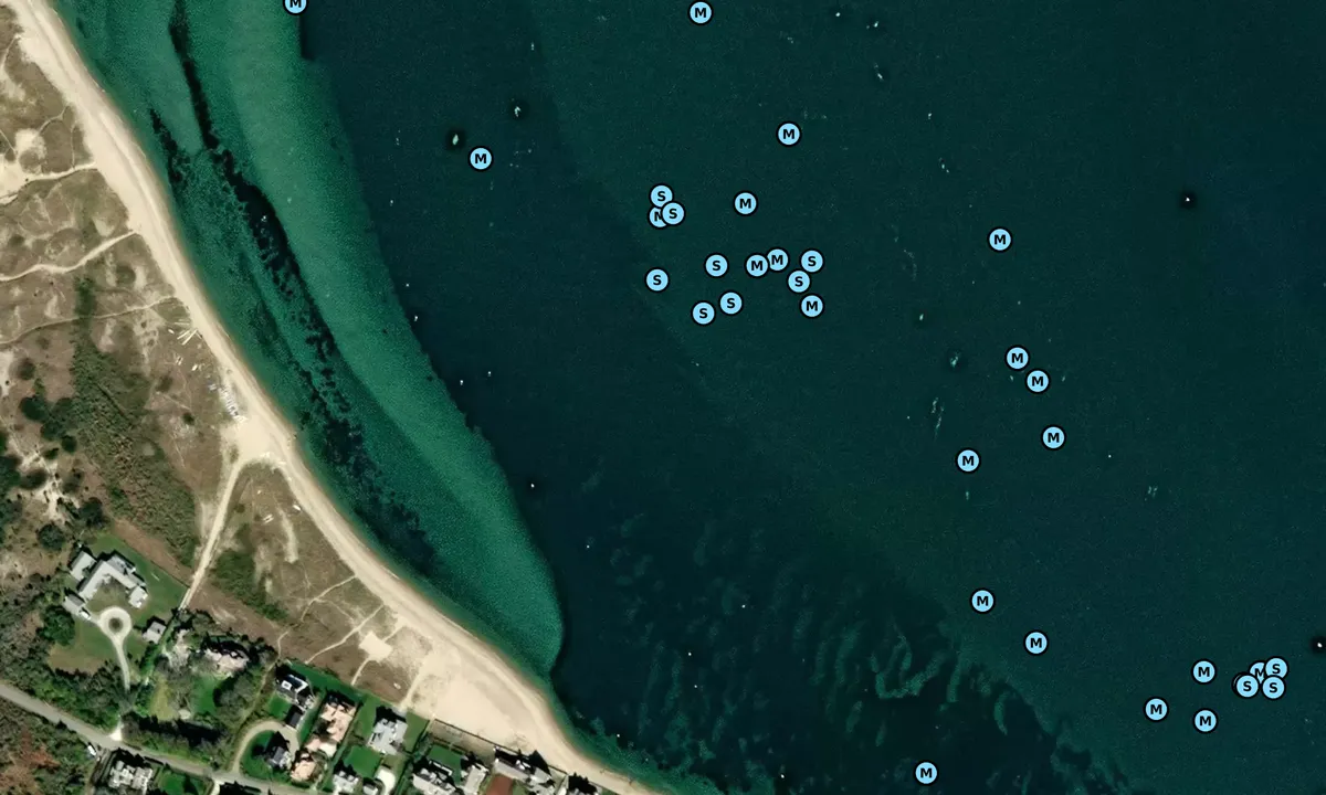 Satelite image of Hulbert Ave Beach