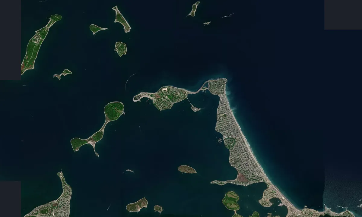 Flyfoto av Hull Bay