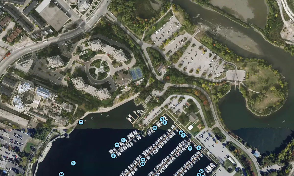 Satelite image of Humber Bay Sailing Centre - Toronto