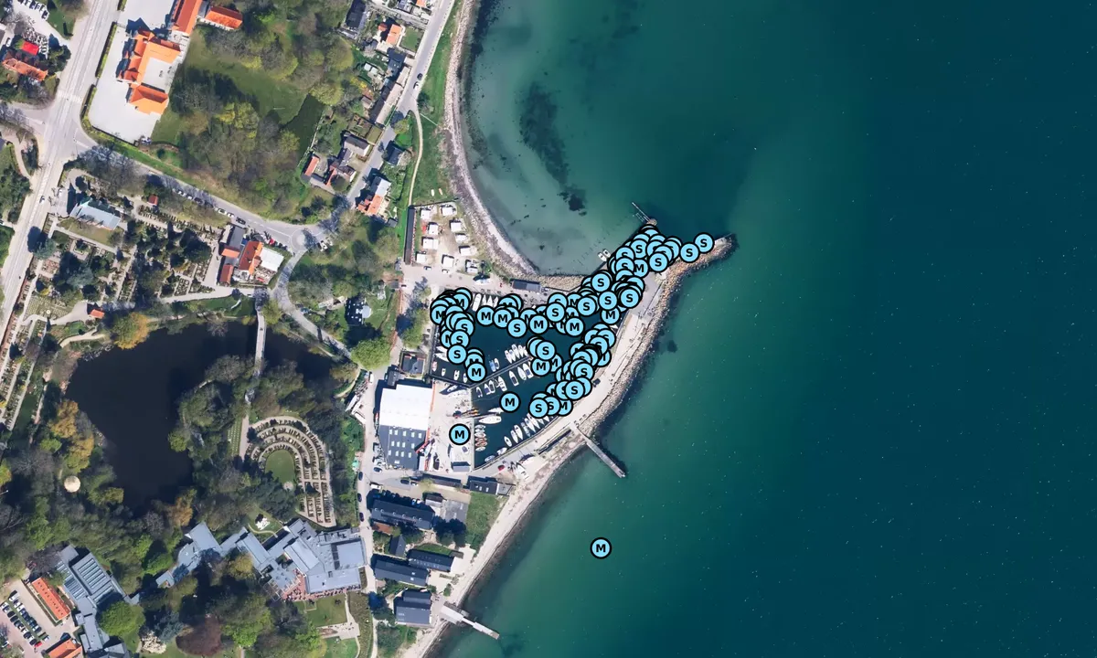 Satelite image of Humlebæk Havn