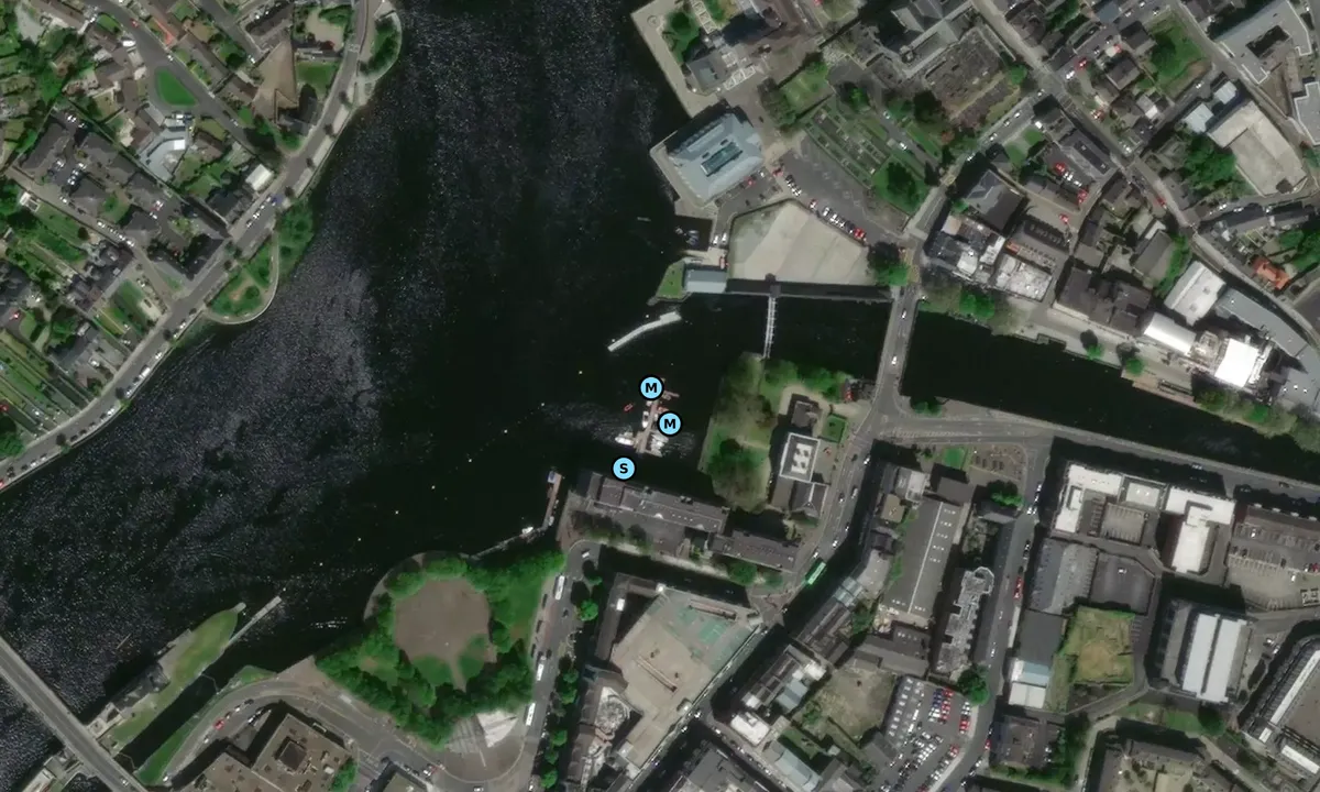 Satelite image of Hunt museum jetties