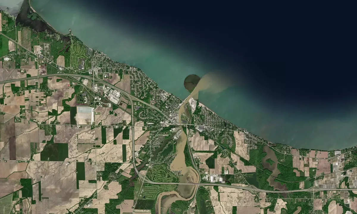 Flyfoto av Huron Municipal Boat Basin