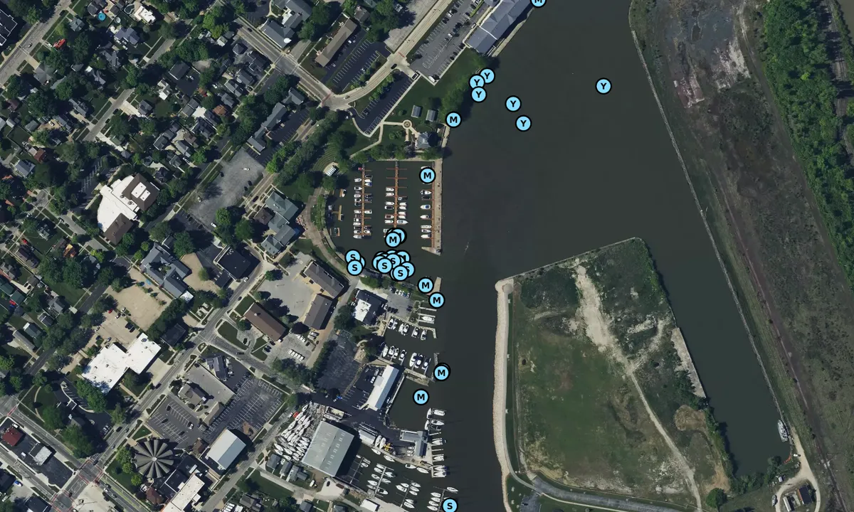 Satelite image of Huron Municipal Boat Basin