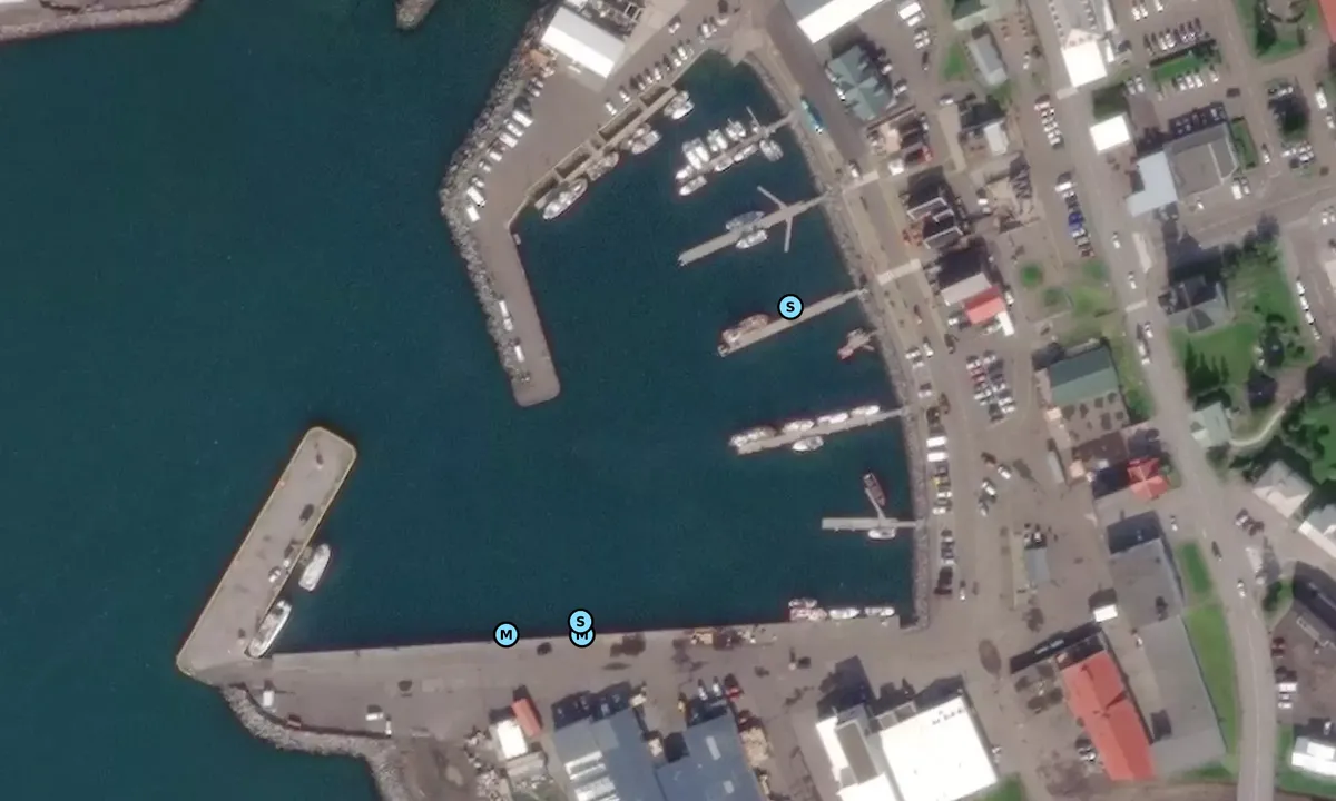 Satelite image of Húsavík