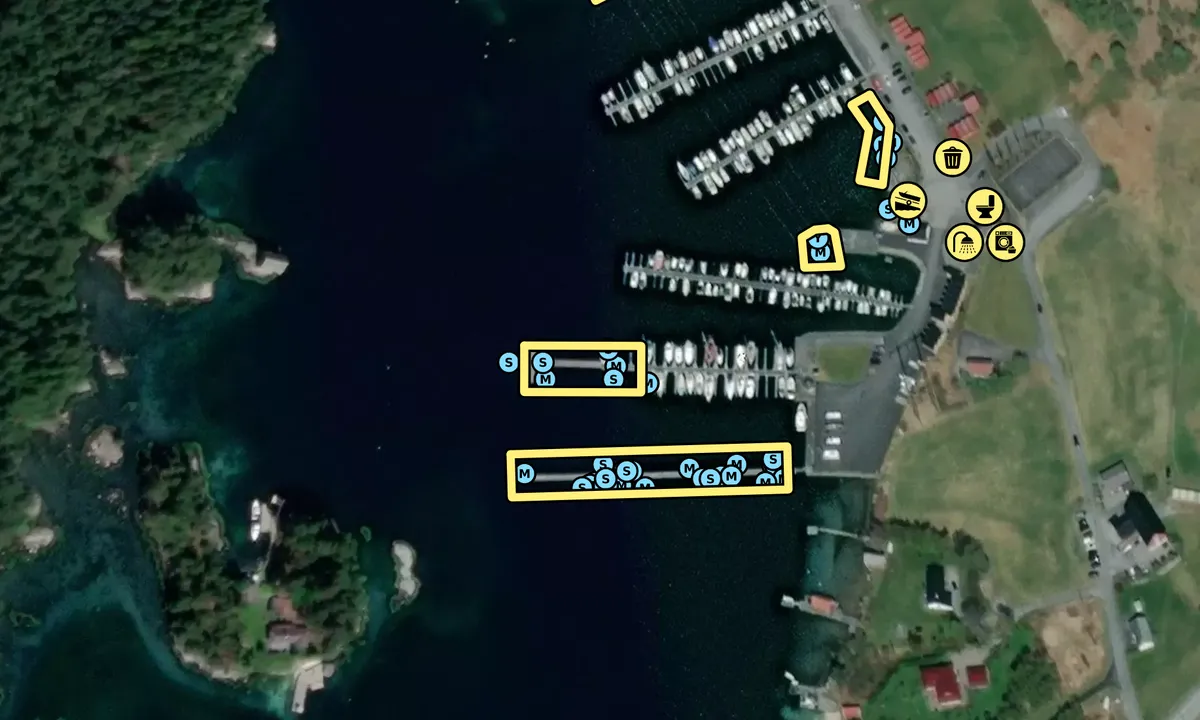 Satelite image of Husnes Båthavn