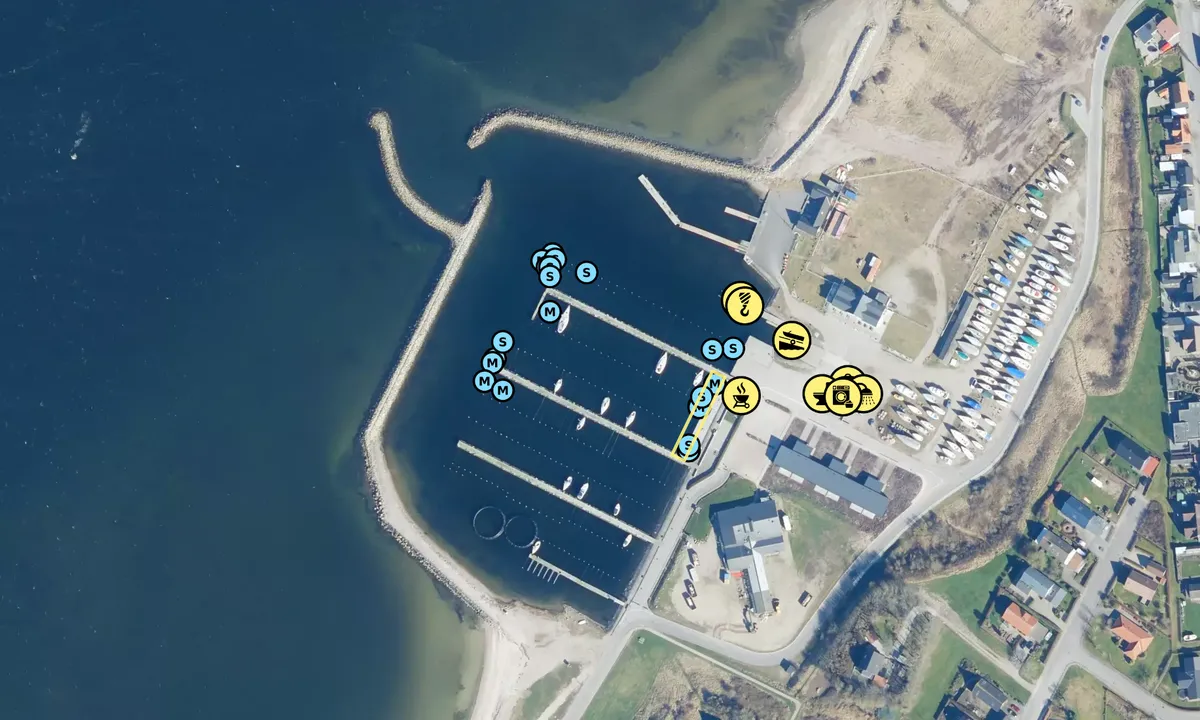 Satelite image of Hvalpsund Lystbådehavn