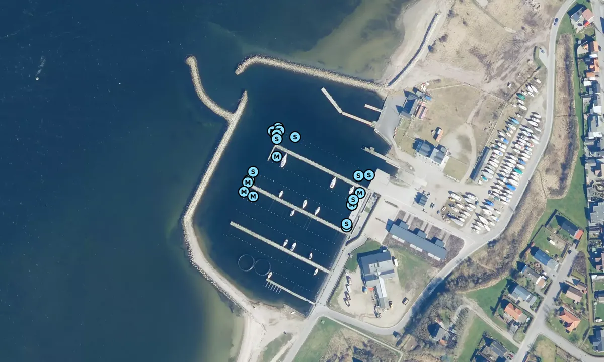 Satelite image of Hvalpsund Lystbådehavn