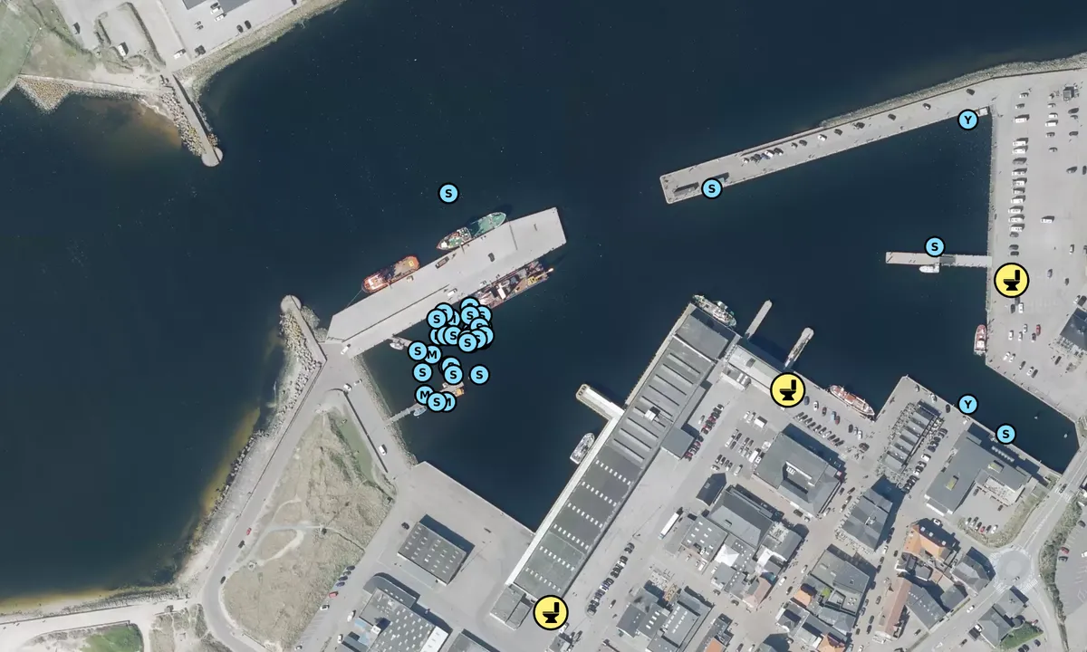 Satelite image of Hvide Sande Havn