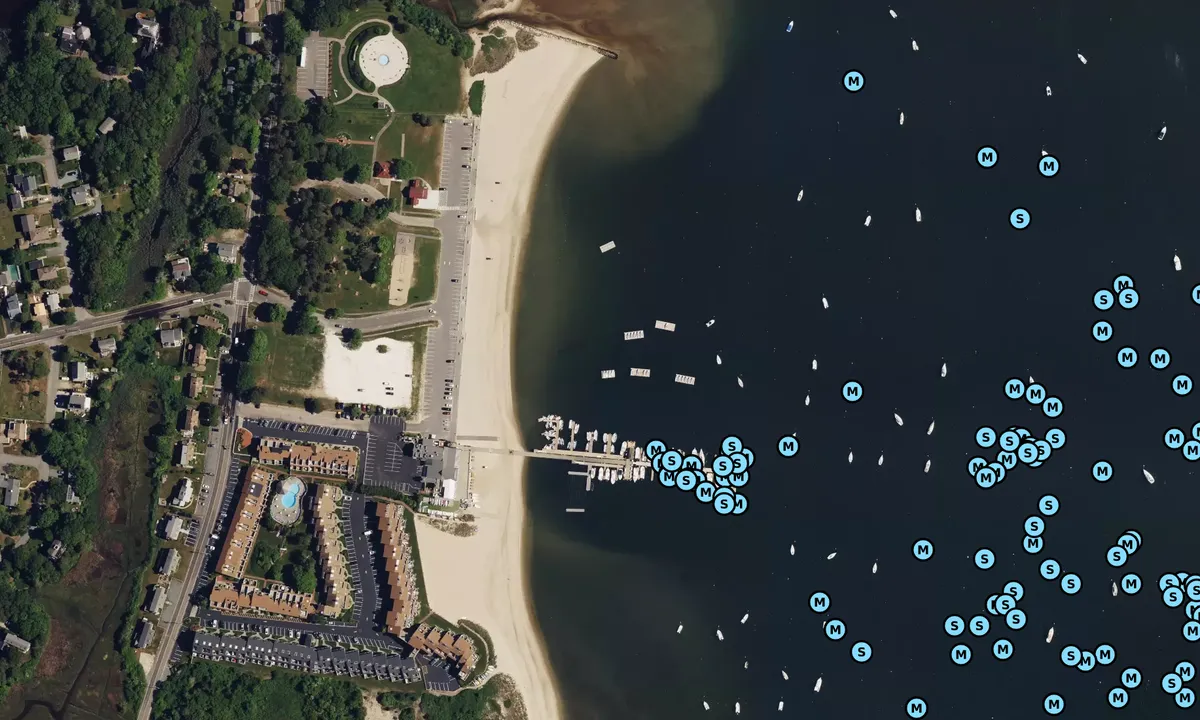 Satelite image of Hyannis Yacht Club