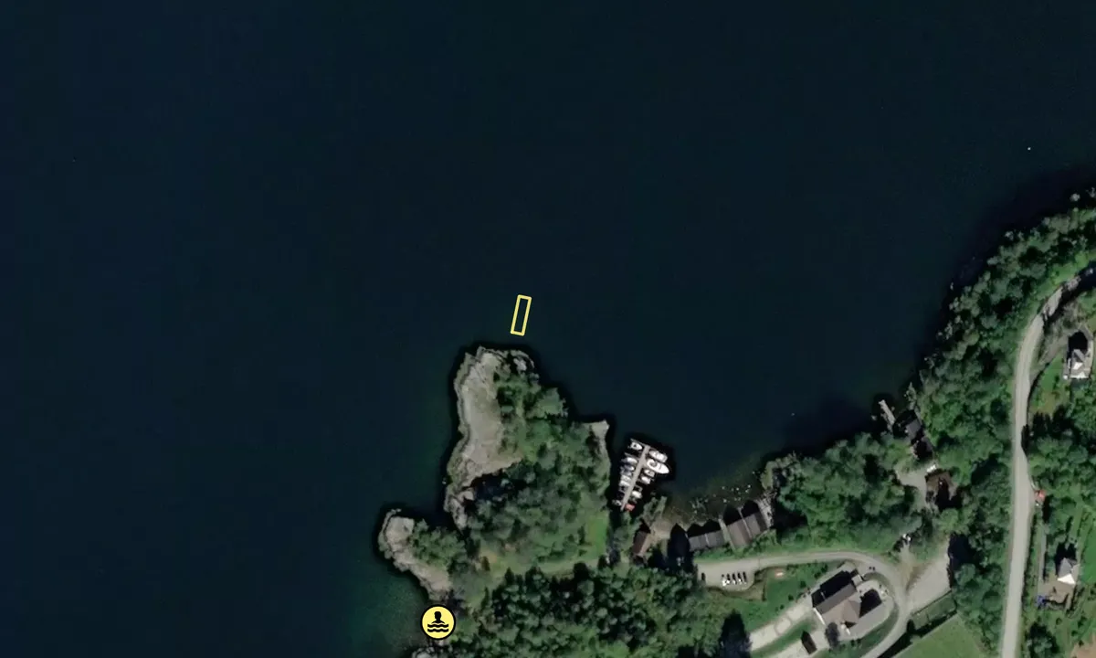 Flyfoto av Hyllestad gjestehamn