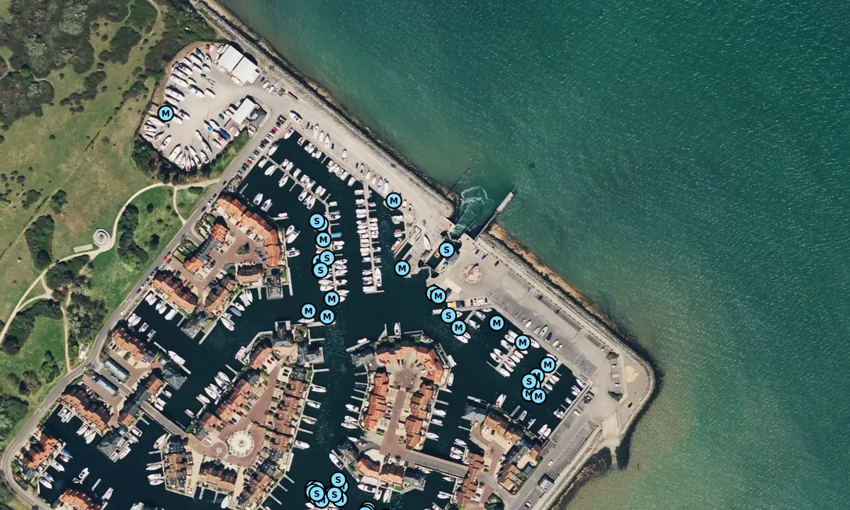 Satelite image of Hythe Marina Village - Southampton