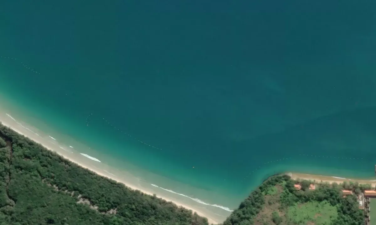 Satelite image of Ilha Anchieta (Anchieta Island)