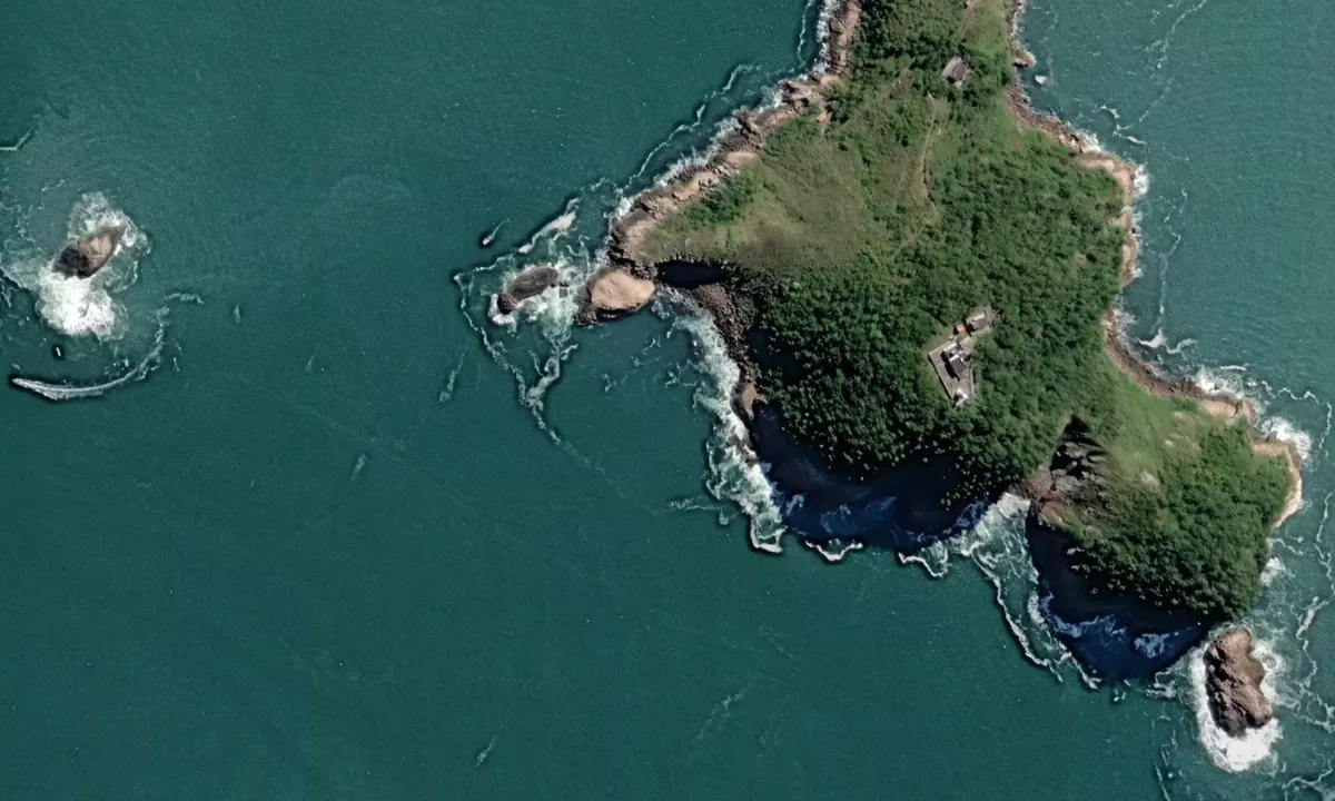 Flyfoto av ilha da Moela