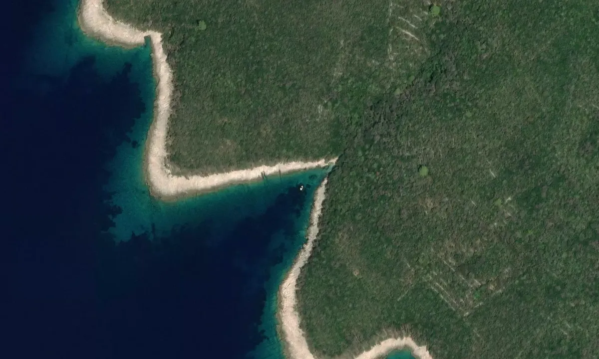 Satelite image of Ilovik - West
