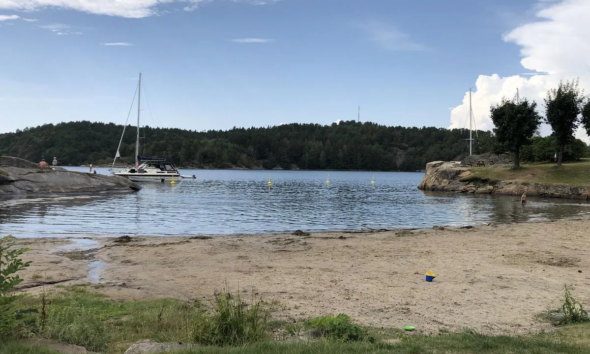 Indre Stølen: Flott badestrand.